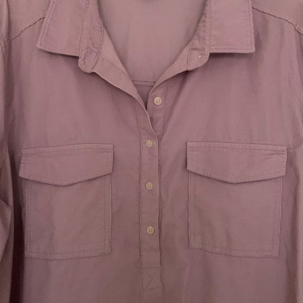 Old Navy Mauve/Pale Purple Midi Shirt Dress - Picture 2 of 8